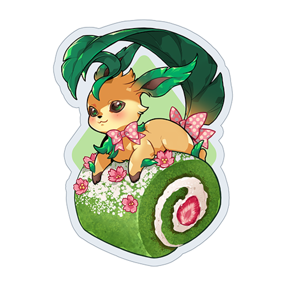 charm leafeon matcha roll